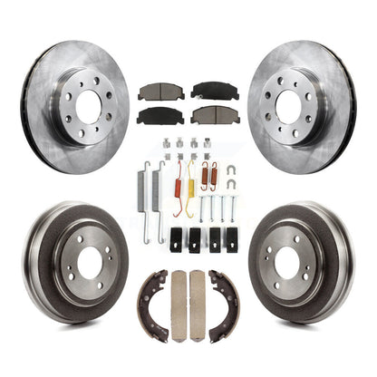 Rotors de frein à disque avant et arrière, plaquettes en céramique et Kit de tambour (7 pièces) pour Honda Civic