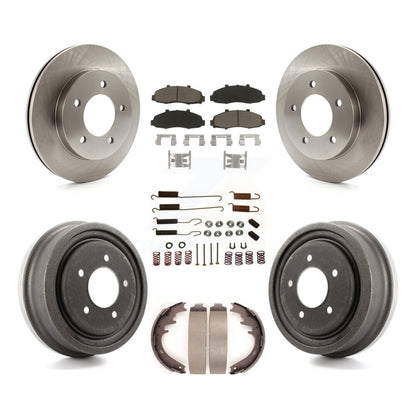 Rotors de frein à disque avant et arrière, plaquettes en céramique et Kit de tambour (7 pièces) pour Ford F-150 4WD