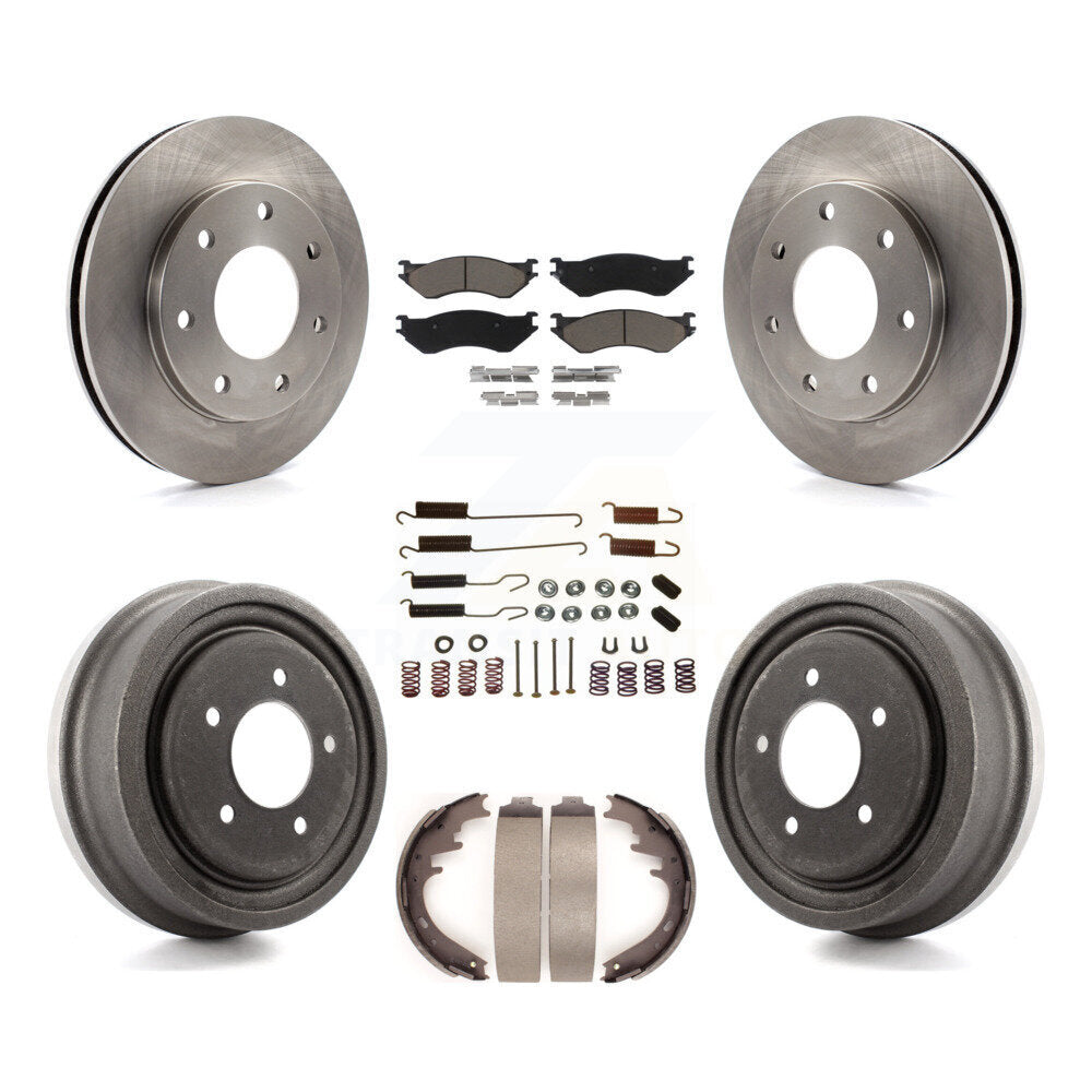 Kit de tampons et tambours en céramique pour Rotor de frein à disque avant et arrière (7 pièces) pour Ford F-150 4W 1999