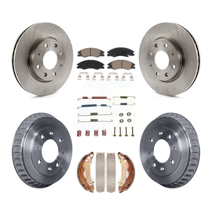 Rotors de frein à disque avant et arrière, plaquettes en céramique et Kit de tambour (7 pièces) pour Kia Spectra