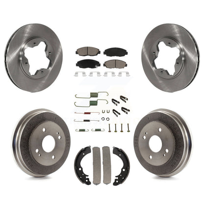 Rotors de frein à disque avant et arrière, plaquettes en céramique et Kit de tambour (7 pièces) pour Honda Accord