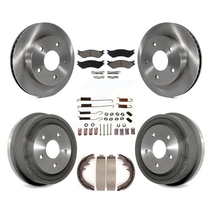 Kit de plaquettes et de tambour en céramique pour rotor de frein avant et arrière (7 pièces) pour Dodge Ram 1500 RW 00-01