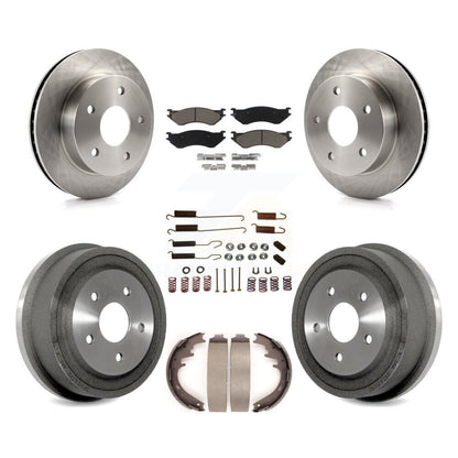 Kit de plaquettes et de tambour en céramique pour Rotor de frein avant et arrière (7 pièces) pour Dodge Ram 1500 4W 00-01