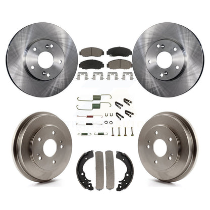 Rotors de frein à disque avant et arrière, Kit de tampons et de tambour en céramique (7 pièces) pour Honda Civic Accor