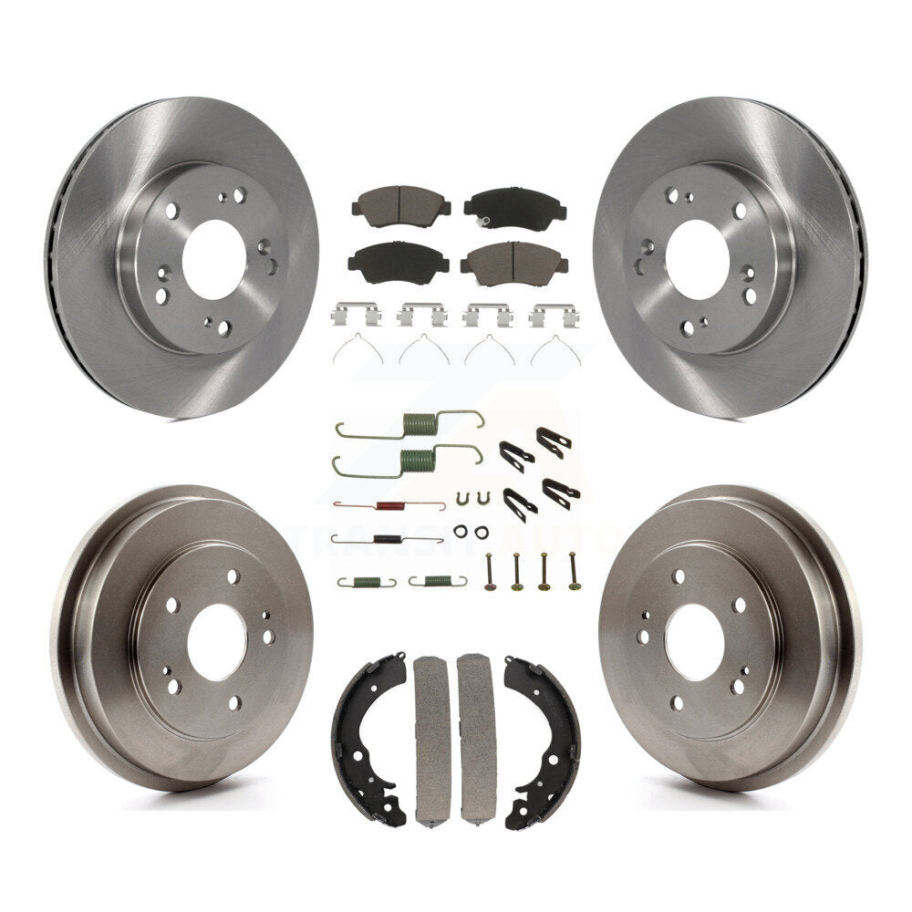 Kit de plaquettes et de tambour en céramique pour Rotor de frein avant et arrière (7 pièces) pour Honda Civic Hybri 06-08