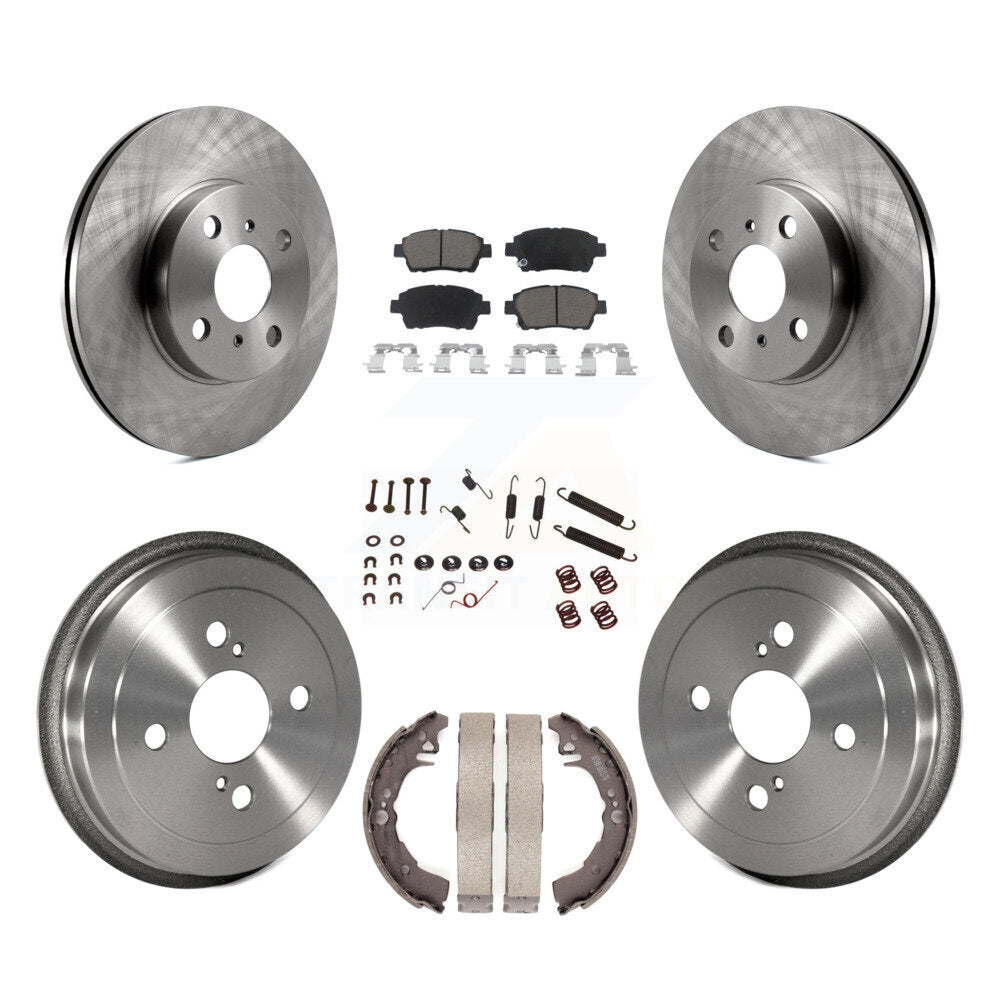 Kit de tambour à plaquettes en céramique, Rotor de frein à disque avant et arrière (7 pièces) pour Toyota Ech 2001 – 2005