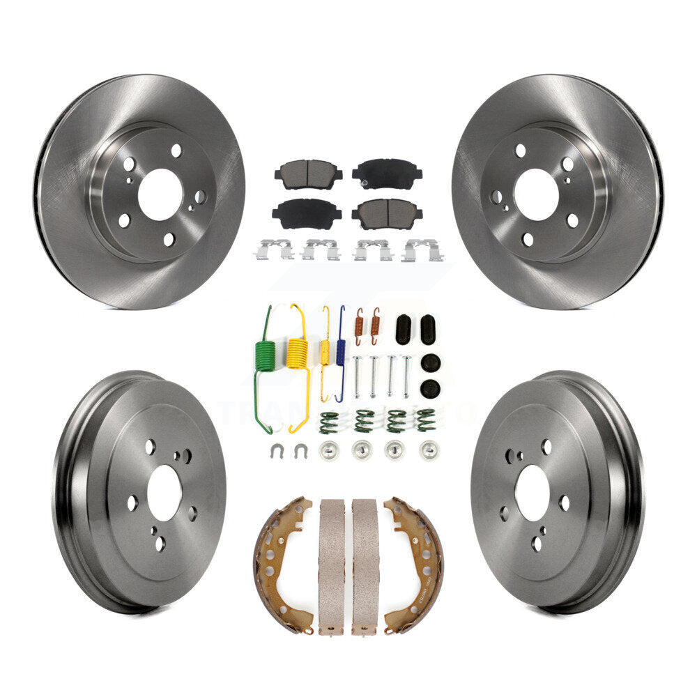 Kit de plaquettes et de tambour en céramique, Rotor de frein à disque avant et arrière (7 pièces) pour Toyota Priu 2008