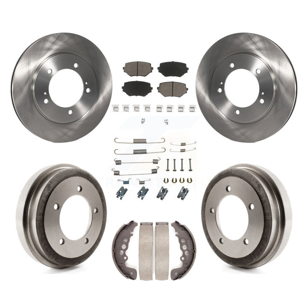 Kit de plaquettes et de tambour en céramique, Rotor de frein à disque avant et arrière (7 pièces) pour Suzuki Grand Vitar