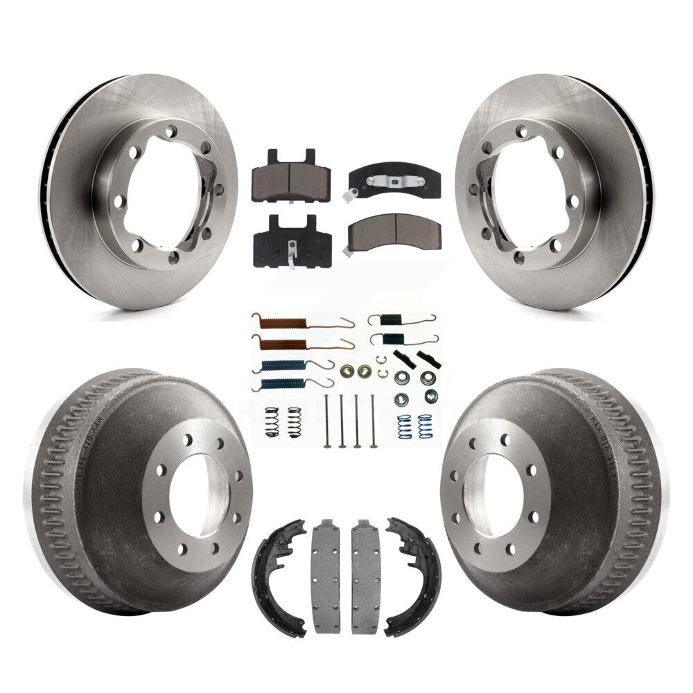 Kit de plaquettes et de tambour en céramique, Rotor de frein à disque avant et arrière (7 pièces) pour K3500 GMC Chevrole