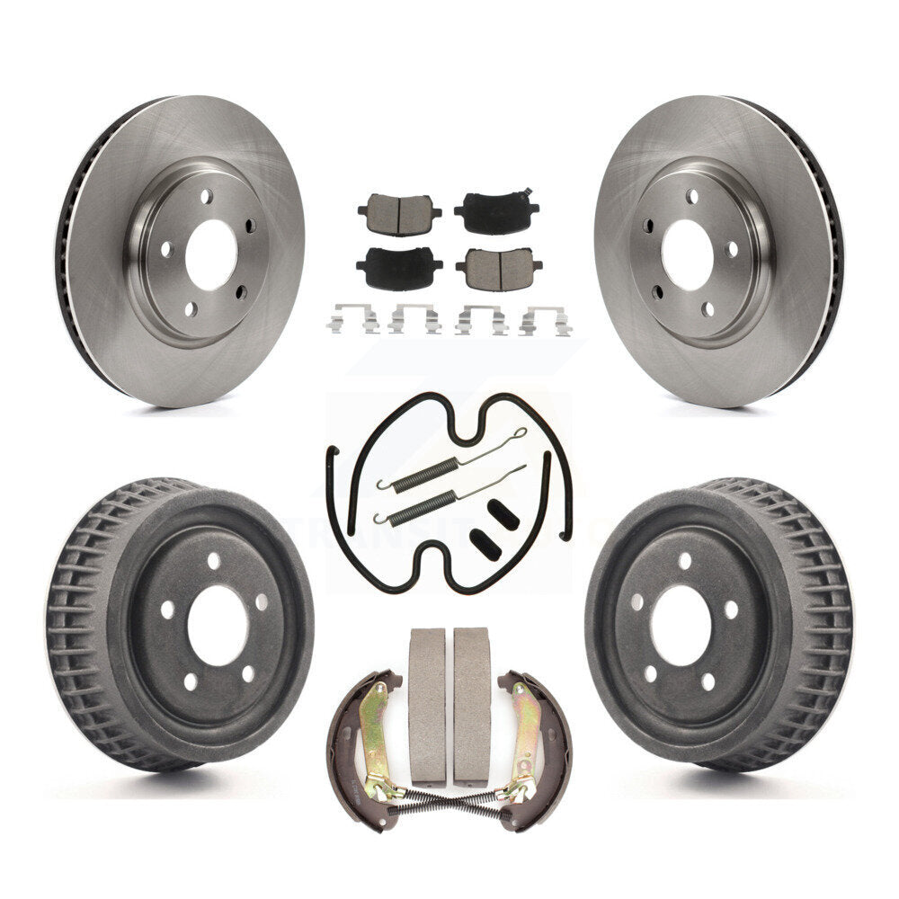Rotors de frein à disque avant et arrière, tampons en céramique et Kit de tambour (7 pièces) pour Chevrolet Malib