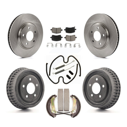 Rotors de frein à disque avant et arrière, tampons en céramique et Kit de tambour (7 pièces) pour Chevrolet Malib