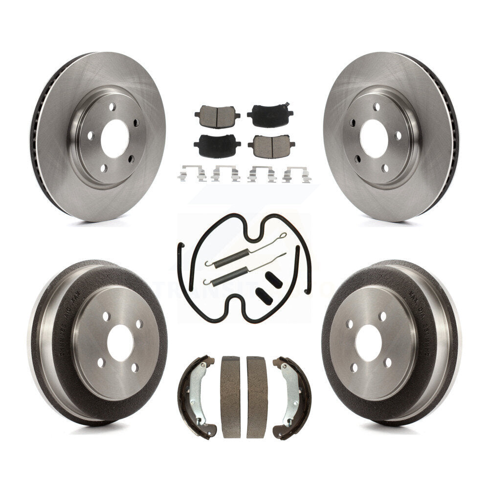 Rotors de frein à disque avant et arrière, plaquettes en céramique et Kit de tambour (7 pièces) pour Pontiac Pursui