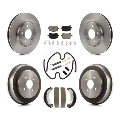 Rotors de frein à disque avant et arrière, plaquettes en céramique et Kit de tambour (7 pièces) pour Pontiac Pursui