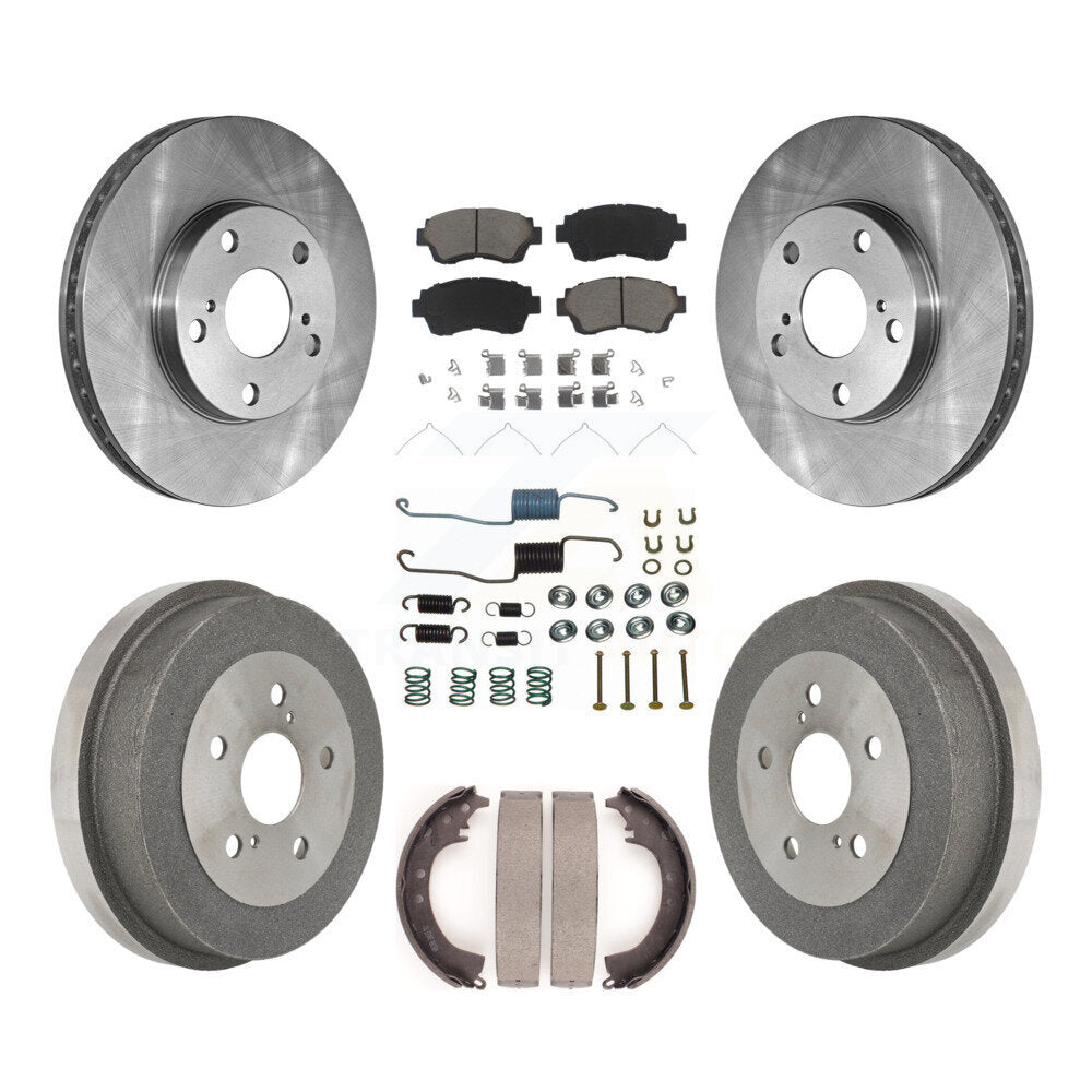 Rotors de frein à disque avant et arrière, plaquettes en céramique et Kit de tambour (7 pièces) pour Toyota Camry
