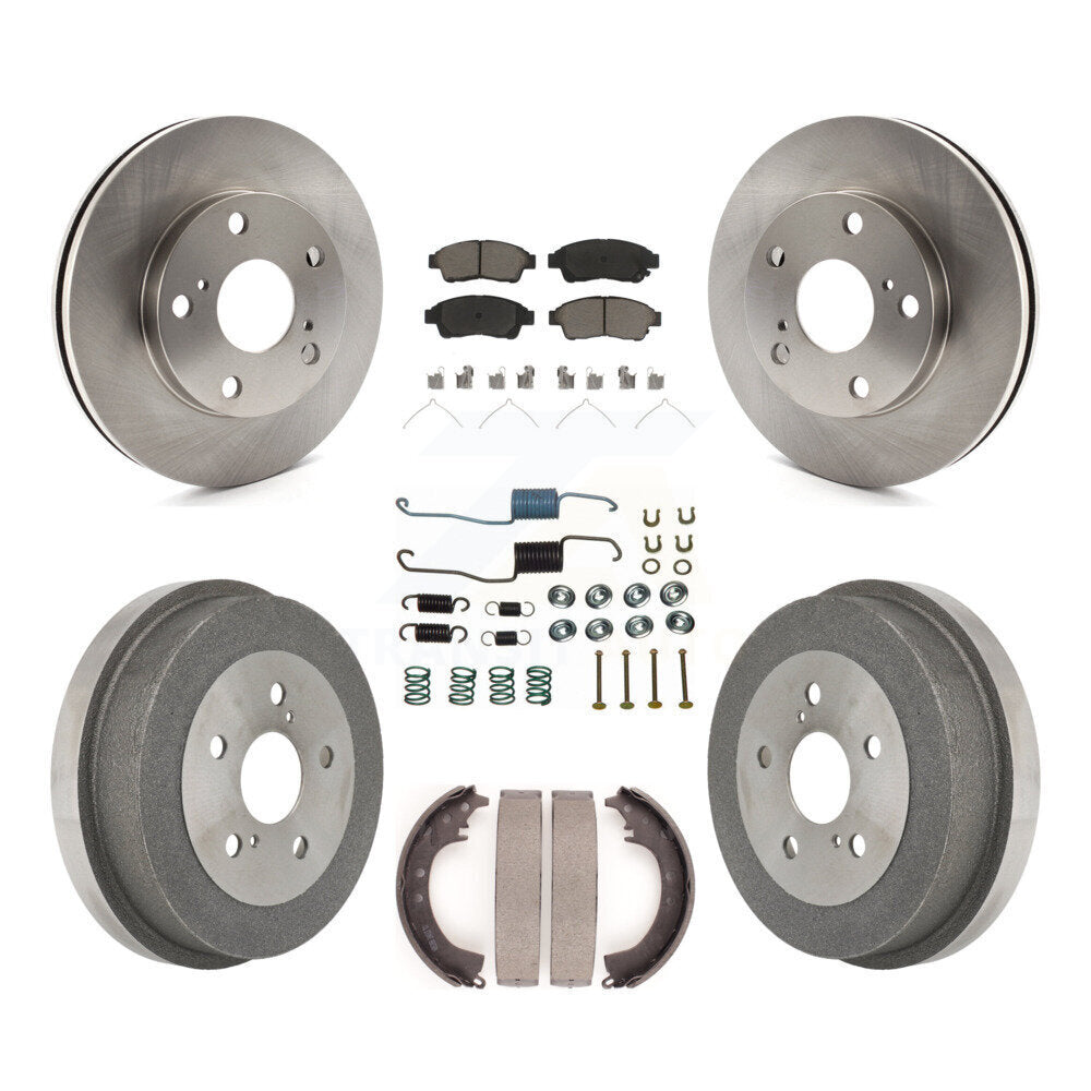Kit de plaquettes et de tambour en céramique, Rotor de frein à disque avant et arrière (7 pièces) pour Toyota Camry 2.2