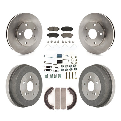 Kit de plaquettes et de tambour en céramique, Rotor de frein à disque avant et arrière (7 pièces) pour Toyota Camry 2.2