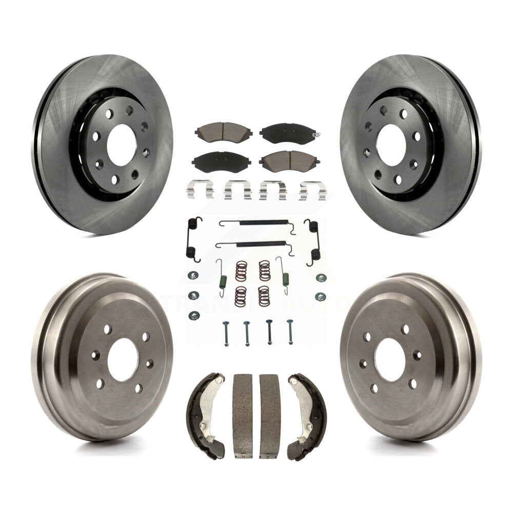 Kit de tambour de plaquettes en céramique de Rotors de frein avant et arrière (7 pièces) pour Chevrolet Aveo Pontiac G