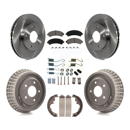 Rotors de frein à disque avant et arrière, plaquettes en céramique et Kit de tambour (7 pièces) pour Chevrolet S10