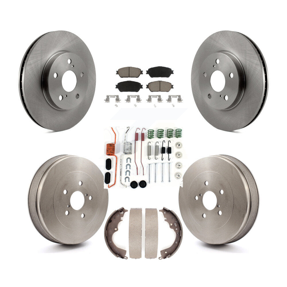 Kit de plaquettes et de tambours en céramique pour rotors de frein avant et arrière (7 pièces) pour Toyota Sienn 2004-2010