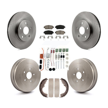 Kit de plaquettes et de tambours en céramique pour rotors de frein avant et arrière (7 pièces) pour Toyota Sienn 2004-2010