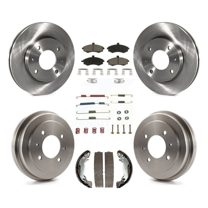 Rotors de frein à disque avant et arrière, plaquettes en céramique et Kit de tambour (7 pièces) pour Hyundai Elantr
