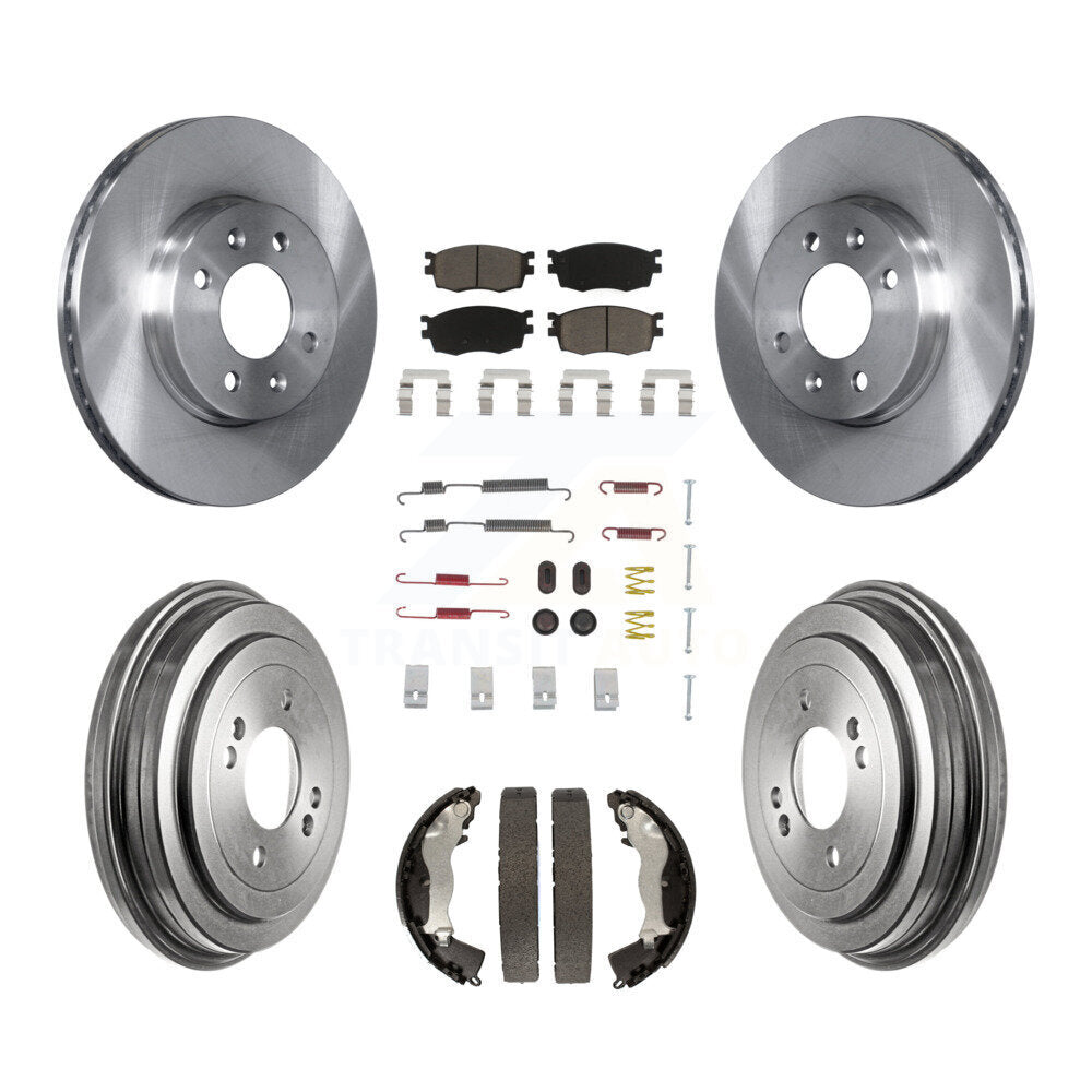 Kit de plaquettes et de tambour en céramique, Rotor de frein avant et arrière (7 pièces) pour Hyundai Accent Kia Ri