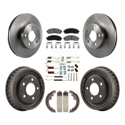 Rotors de frein avant et arrière, Kit de tampons et de tambour en céramique (7 pièces) pour Ford Ranger Mazda B400