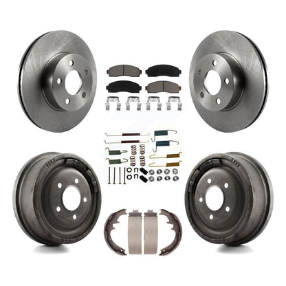 Rotors de frein avant et arrière, Kit de tampons et de tambour en céramique (7 pièces) pour Ford Ranger Mazda B400