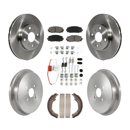 Rotors de frein avant et arrière, Kit de tampons et de tambour en céramique (7 pièces) pour Toyota Prius C Scion i