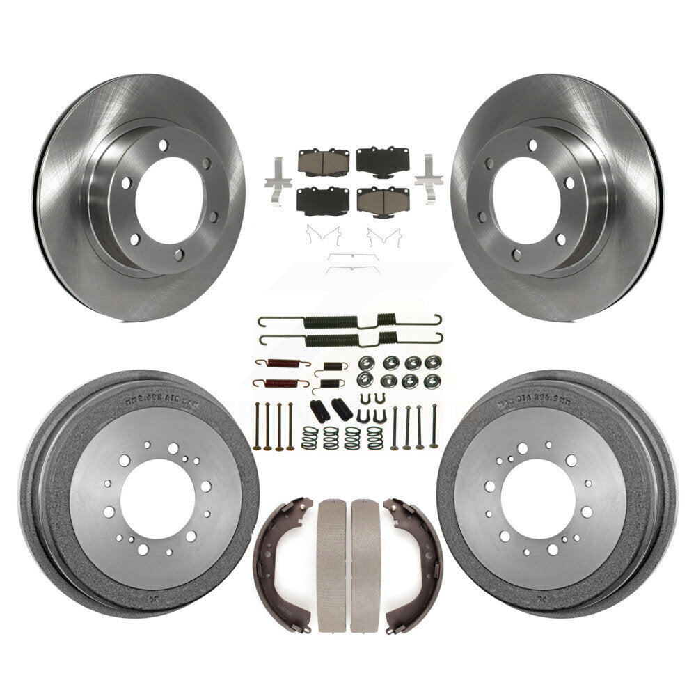 Rotors de frein à disque avant et arrière, plaquettes en céramique et Kit de tambour (7 pièces) pour Toyota 4Runner