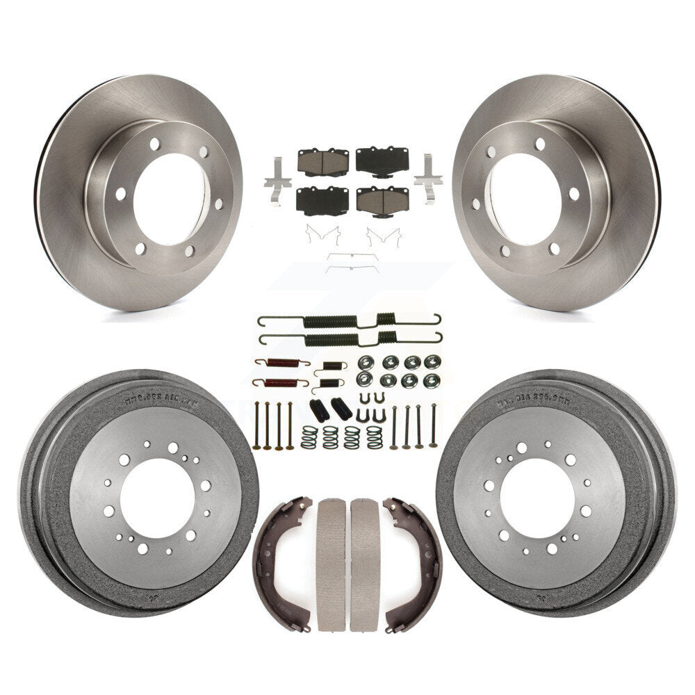 Rotors de frein à disque avant et arrière, plaquettes en céramique et Kit de tambour (7 pièces) pour Toyota 4Runner