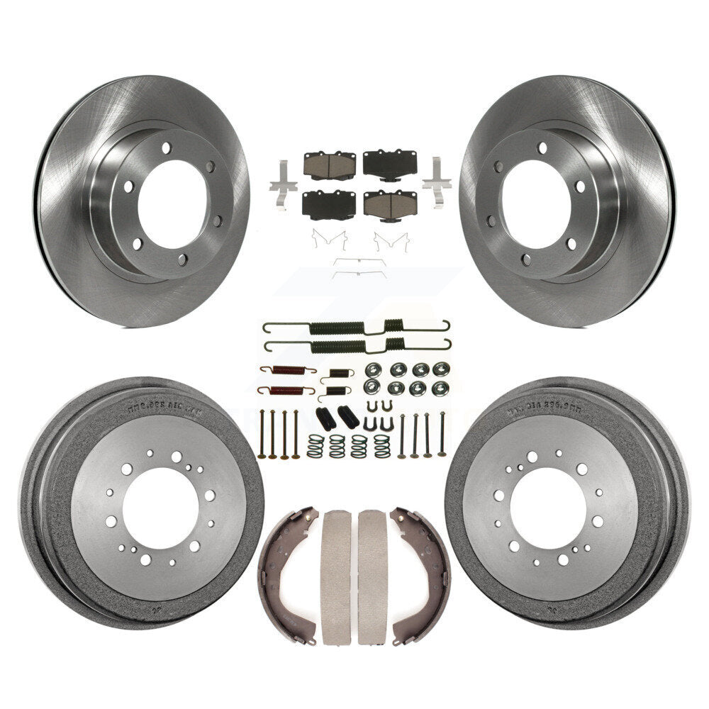 Rotors de frein à disque avant et arrière, plaquettes en céramique et Kit de tambour (7 pièces) pour Toyota 4Runner