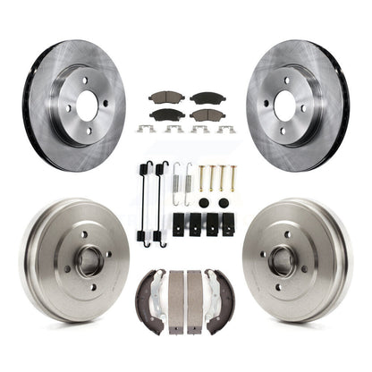 Kit de plaquettes et de tambours en céramique pour Rotors de frein avant et arrière (7 pièces) pour Nissan Micra Versa non