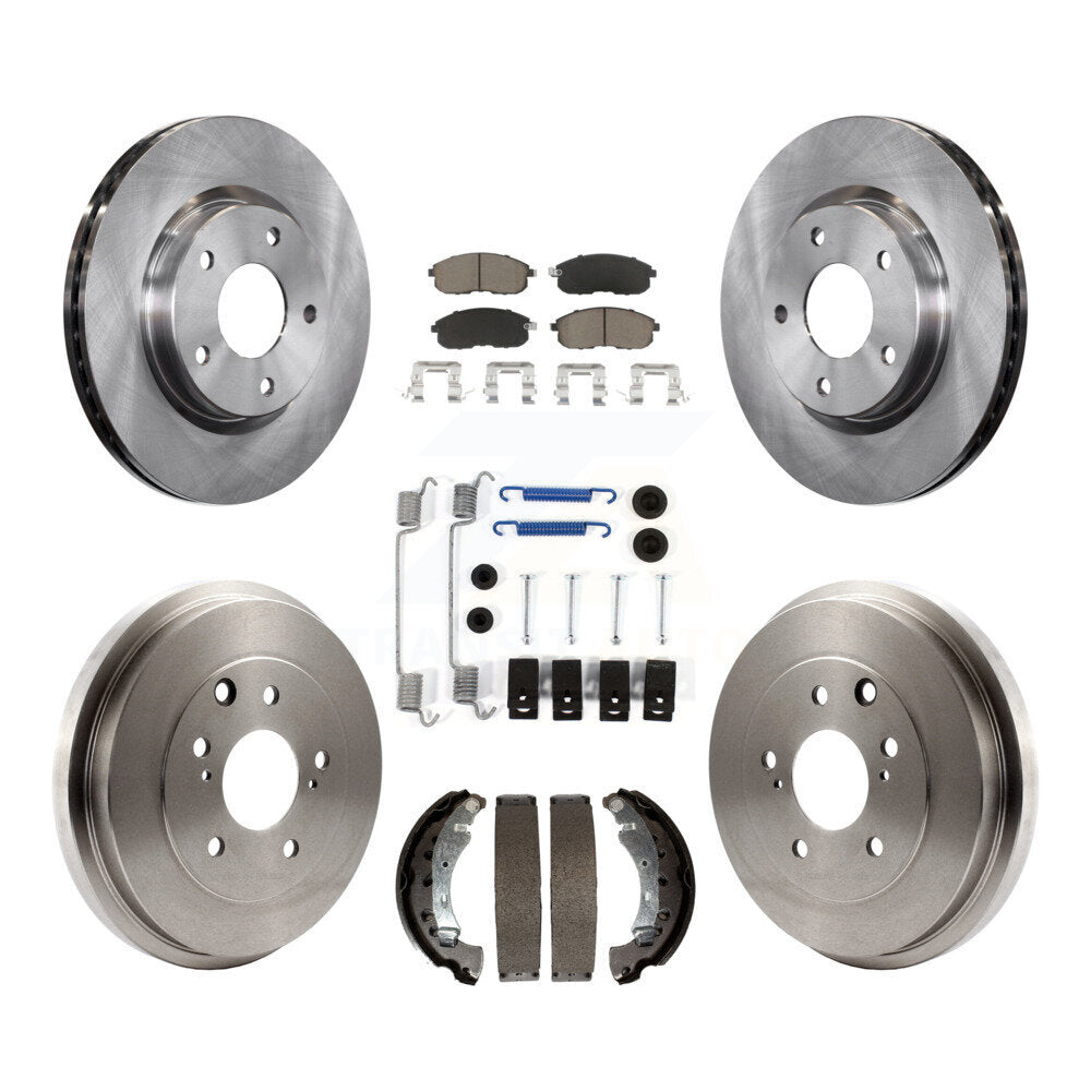 Rotors de frein à disque avant et arrière, plaquettes en céramique et Kit de tambour (7 pièces) pour Nissan Sentra