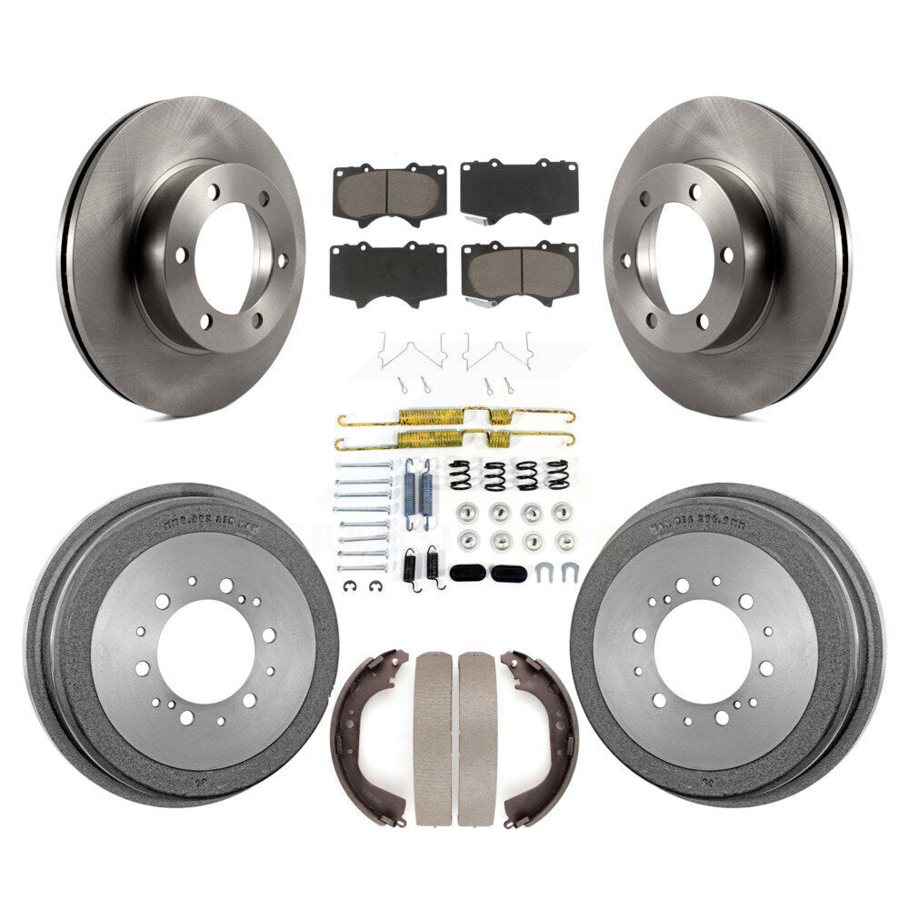 Rotors de frein à disque avant et arrière, plaquettes en céramique et Kit de tambour (7 pièces) pour Toyota Tundra