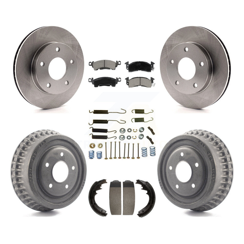 Rotors de frein à disque avant et arrière, plaquettes en céramique et Kit de tambour (7 pièces) pour GMC Jimmy