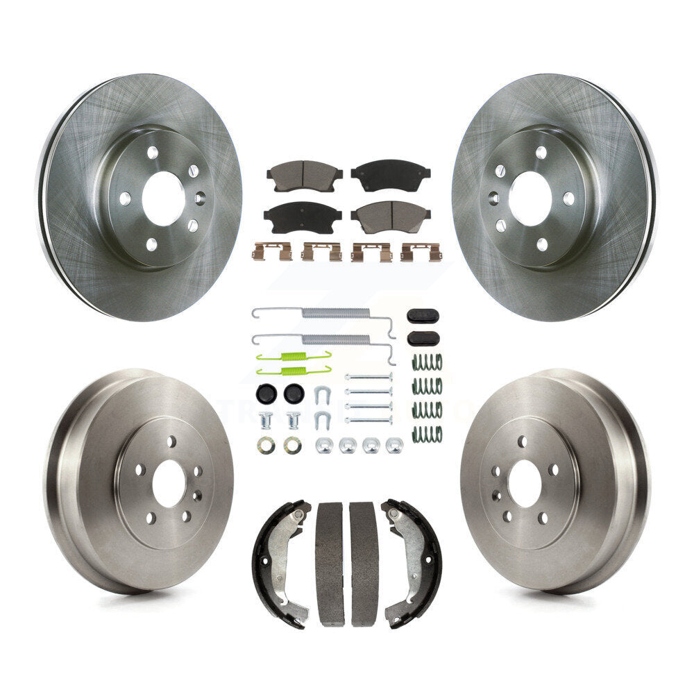 Rotors de frein avant et arrière, tampons en céramique et Kit de tambour (7 pièces) pour Chevrolet Cruze Limite