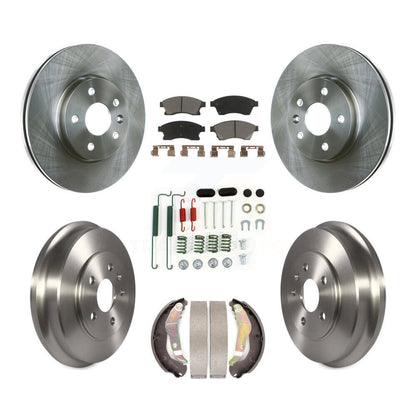 Rotors de frein à disque avant et arrière, plaquettes en céramique et Kit de tambour (7 pièces) pour Chevrolet Soni