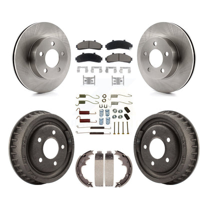 Rotors de frein avant et arrière, Kit de tampons et de tambour en céramique (7 pièces) pour Ford Ranger Mazda B400