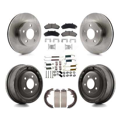 Rotors de frein avant et arrière, Kit de tampons et de tambour en céramique (7 pièces) pour Ford Ranger Mazda B400