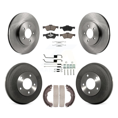 Kit de plaquettes et de tambour en céramique, Rotor de frein à disque avant et arrière (7 pièces) pour Ford Escape Mercur
