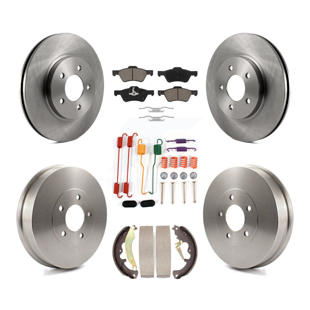 Kit de plaquettes et de tambour en céramique, Rotor de frein à disque avant et arrière (7 pièces) pour Ford Escape Mercur