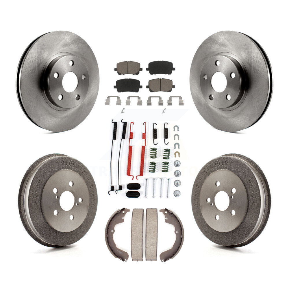 Kit de tambour de tampons en céramique de Rotor de frein avant et arrière (7 pièces) pour Toyota Matrix Pontiac Vib