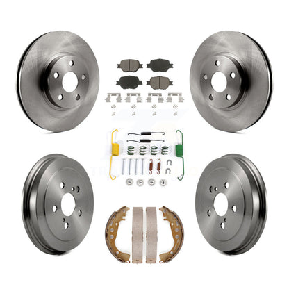 Rotors de frein à disque avant et arrière, plaquettes en céramique et Kit de tambour (7 pièces) pour Toyota Celica
