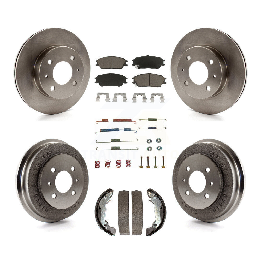 Kit de plaquettes et de tambour en céramique pour rotor de frein avant et arrière (7 pièces) pour Hyundai Accen 2003-2005