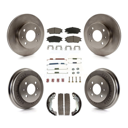 Kit de plaquettes et de tambour en céramique pour rotor de frein avant et arrière (7 pièces) pour Hyundai Accen 2003-2005