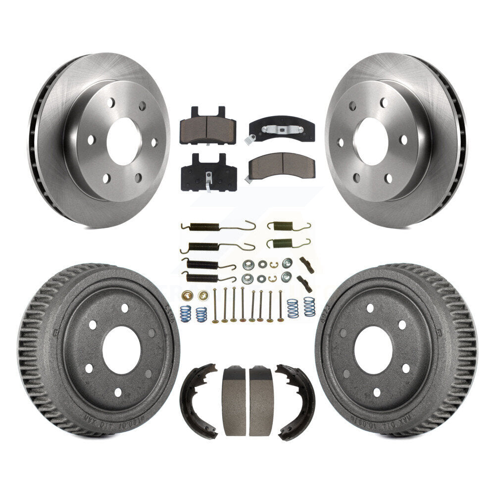 Rotors de frein à disque avant et arrière, plaquettes en céramique et Kit de tambour (7 pièces) pour GMC Yukon
