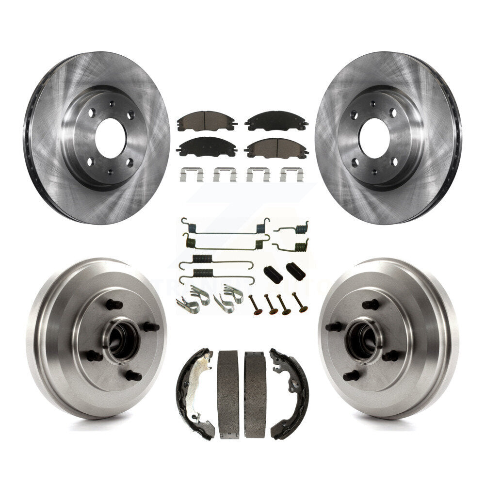 Kit de tambour à plaquettes en céramique, Rotors de frein à disque avant et arrière (7 pièces) pour Ford Focus 2009 – 2011