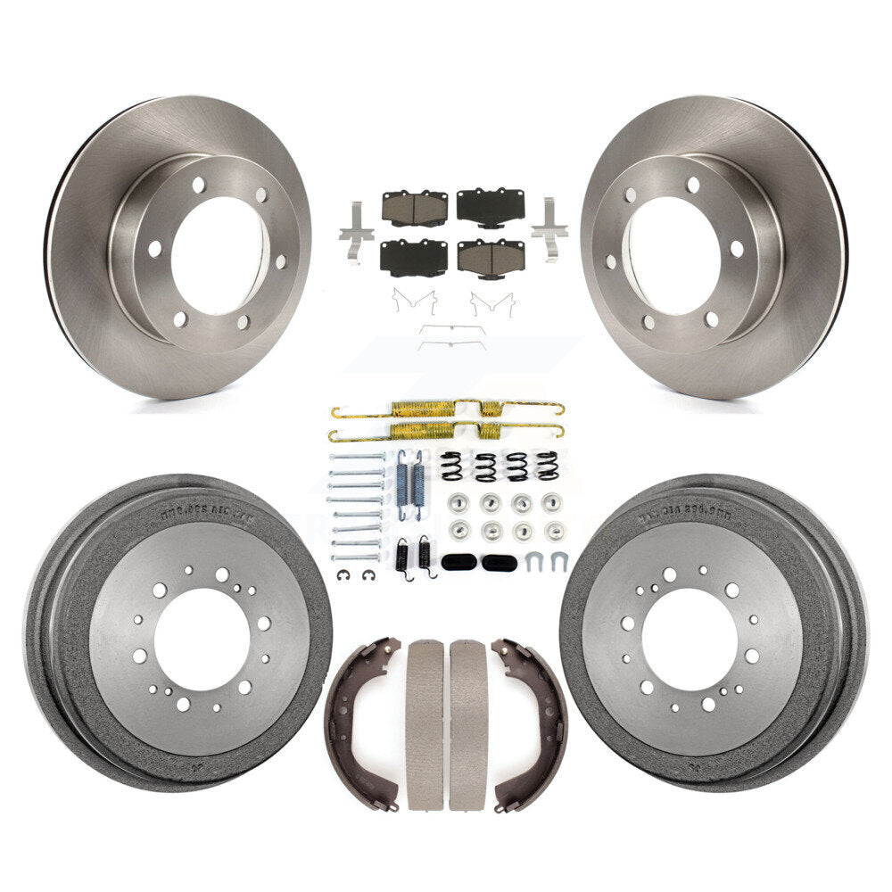 Rotors de frein à disque avant et arrière, plaquettes en céramique et Kit de tambour (7 pièces) pour Toyota Tacoma