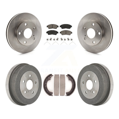 Rotors de frein à disque avant et arrière, plaquettes en céramique et Kit de tambour pour Toyota Camry 2,2 l